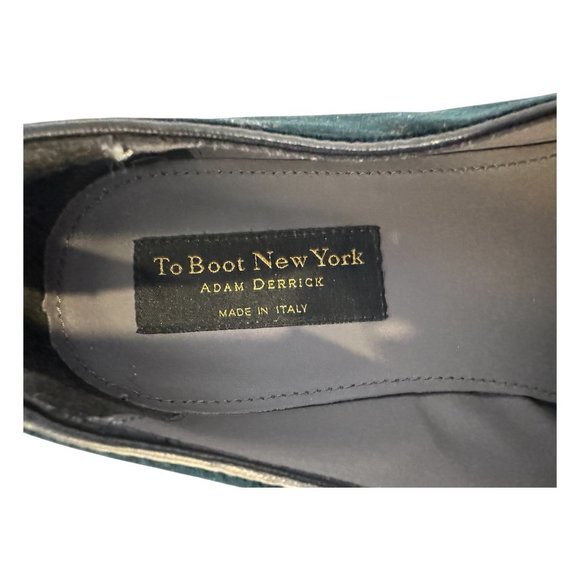 TO BOOT NEW YORK Size 11.5 Loafer Adam Derrick GREEN Velvet Shoe Holiday Formal main image 13